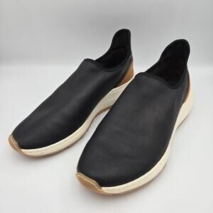 Vince Marlon Leather Slip-On Sneakers Size 9 Black, Tan